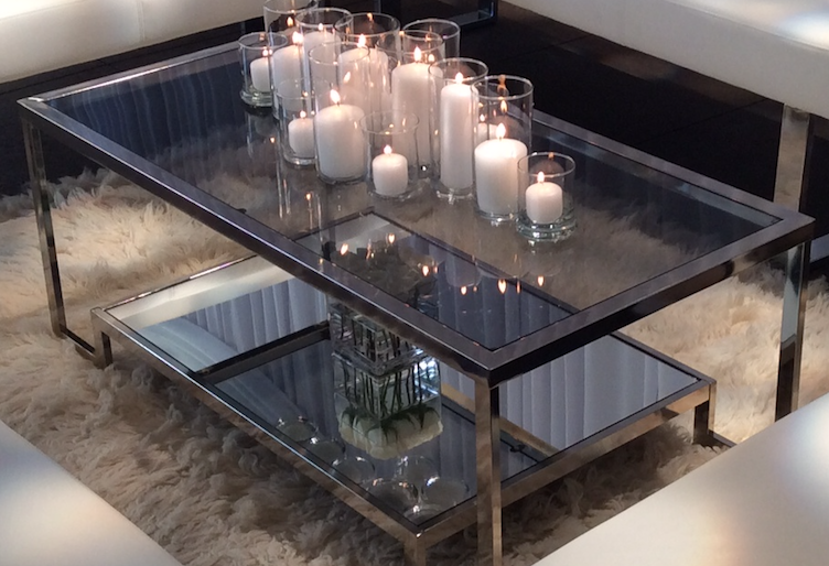 Silver and Glass Coffee Tables