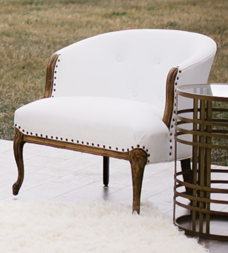 Vintage White Club Chairs