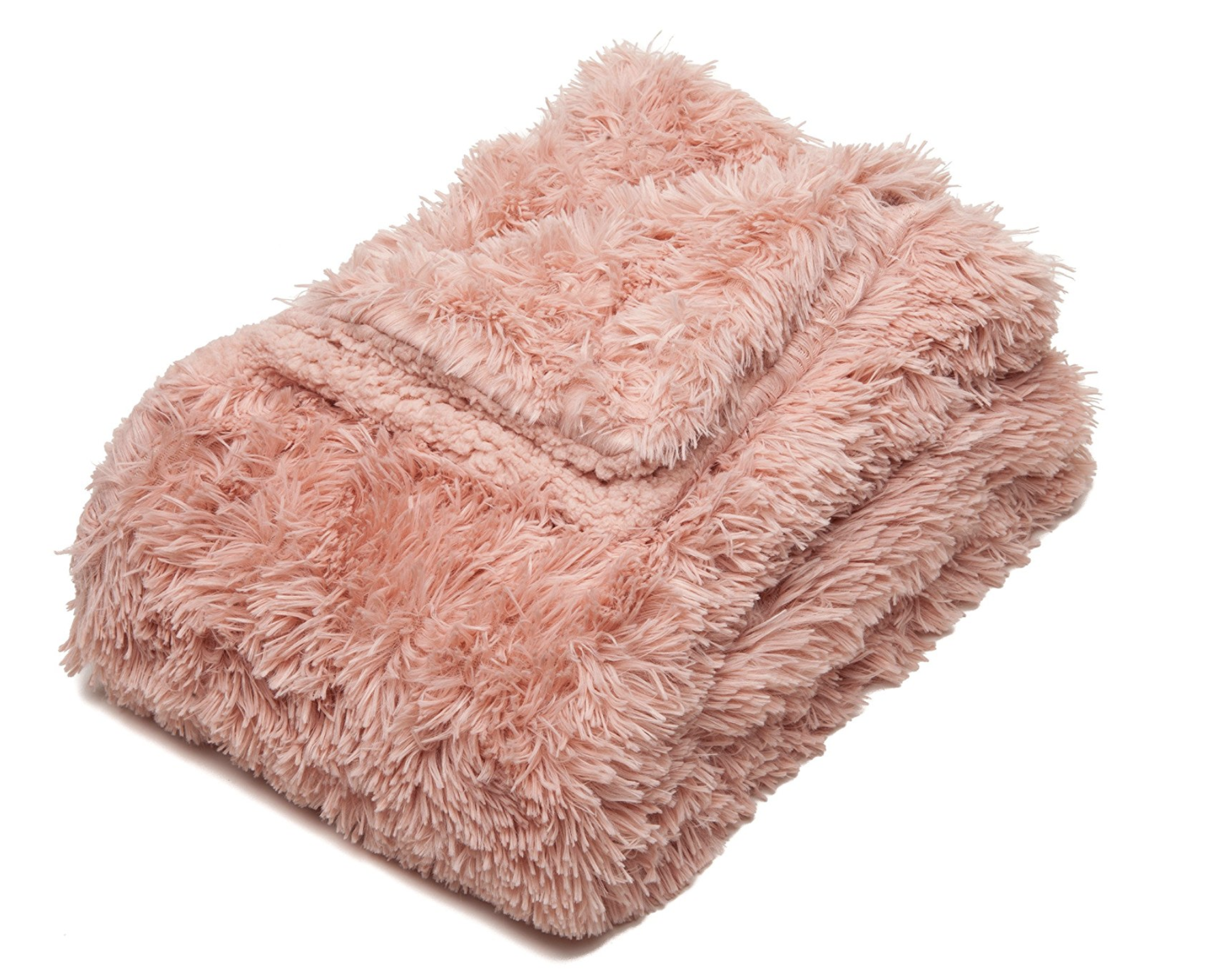 Sherpa Furry Blanket in Peach
