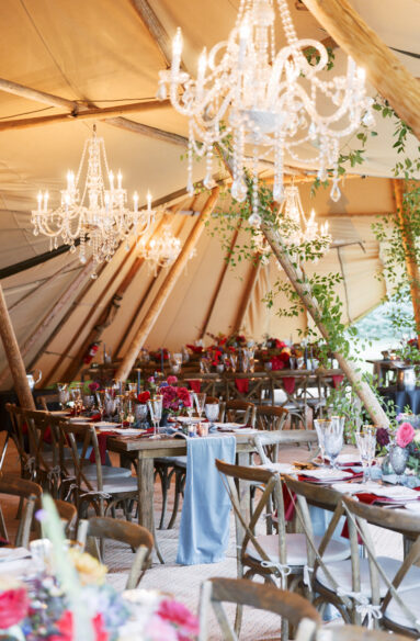 Chandelier lighting rental and installation for events