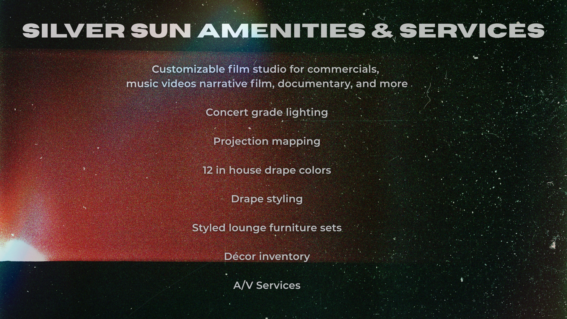 Silver Sun Amenities & Services