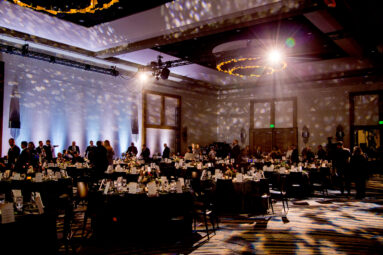Black and white glitz ball event experience